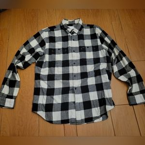 Gap lumberjack blk/white checkered shirt